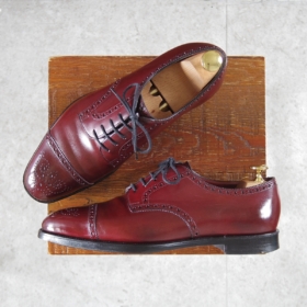 エドワードグリーン/CARDIFF/セミブローグ/赤茶/6D_20260124