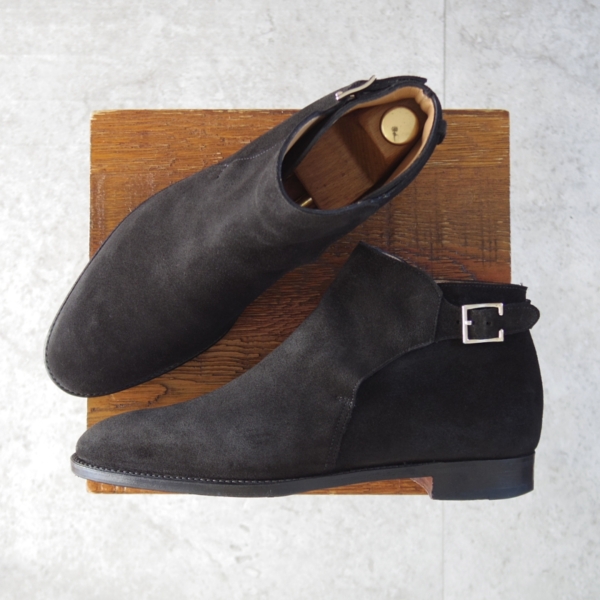 ジョンロブ/NEWLYN/ジョッパーブーツ/スエード/黒/6E_20260129