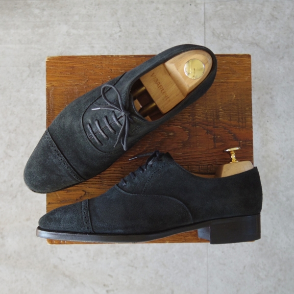 ジョンロブ/フィリップ2/パンチドキャップトゥ/スエード/濃紺/5.5E_20260212