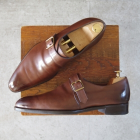 ガジアーノ＆ガーリング/REGENCY/モンクストラップ/茶/7E_20260421